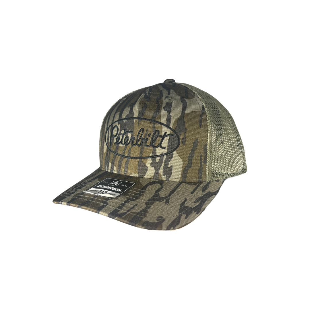 Richardson 112 Mossy Oak Greenleaf Camo Peterbilt Logo Loden Mesh