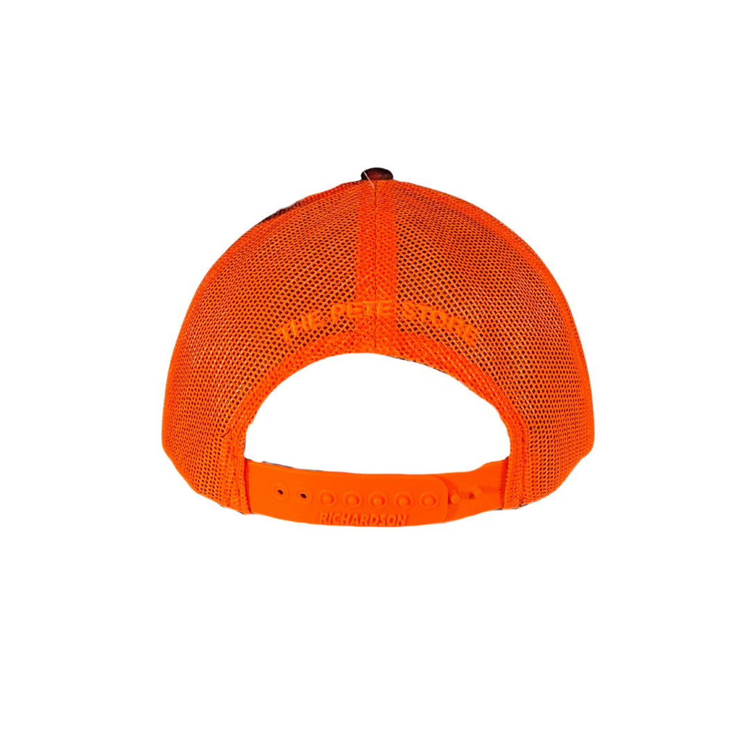Richardson 112 Kryptek Orange Peterbilt Logo Mesh Trucker Cap