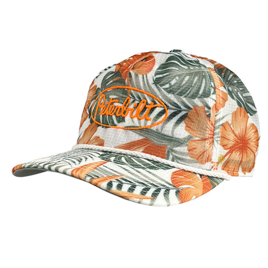 Imperial Hawaiian Rainforest Hat with Orange Peterbilt logo
