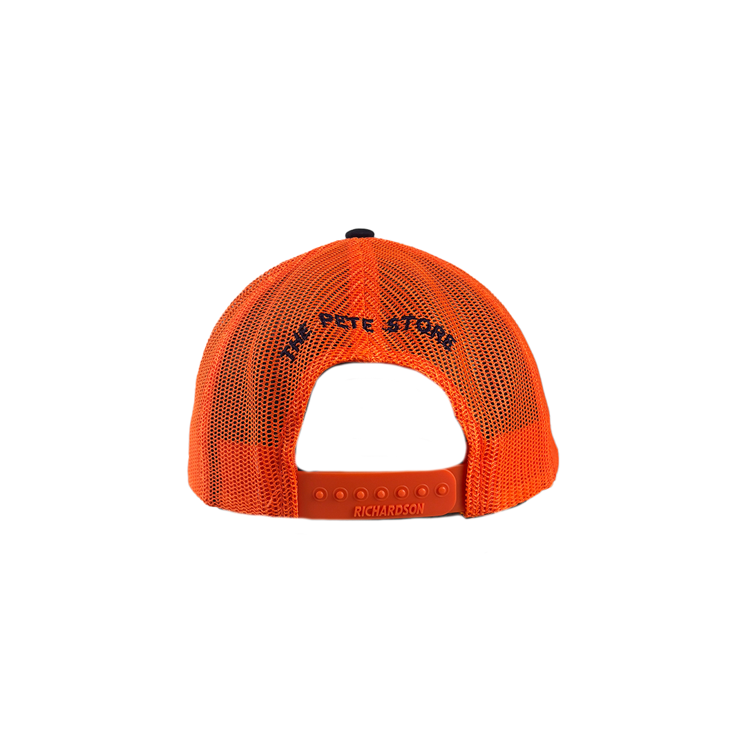 Peterbilt Gray and Orange Mesh Hat