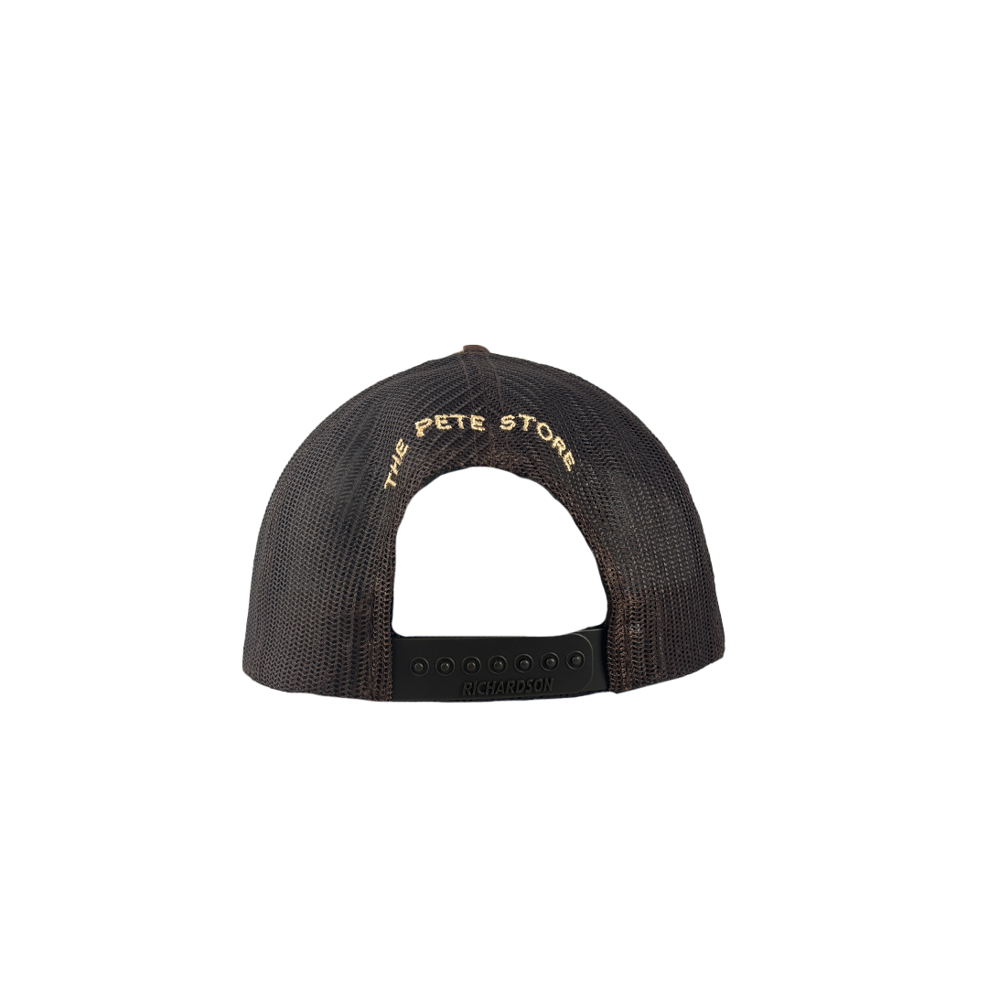 Desert Camo and Brown Peterbilt Logo with Mesh Trucker Cap
