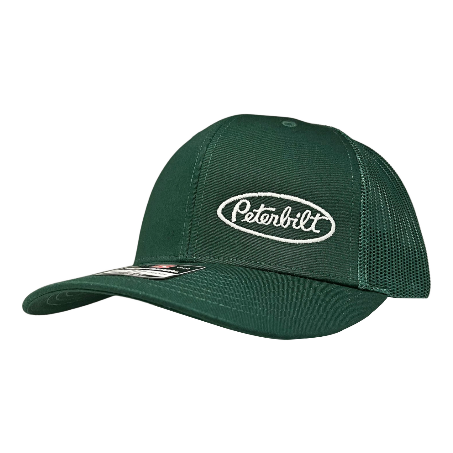 Classic Forest Green Peterbilt logo Trucker Cap