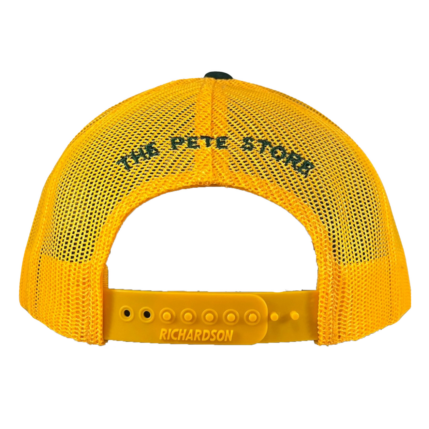 Classic Forest Green and Yellow Peterbilt logo Trucker Cap