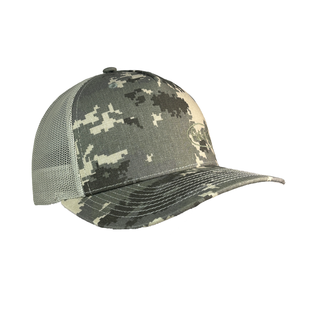 Richardson 112 Duck Camo Peterbilt Logo Mesh Trucker Cap