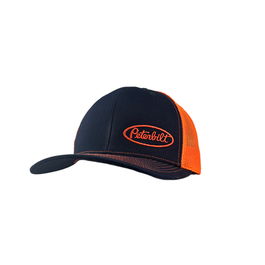 Peterbilt Gray and Orange Mesh Hat