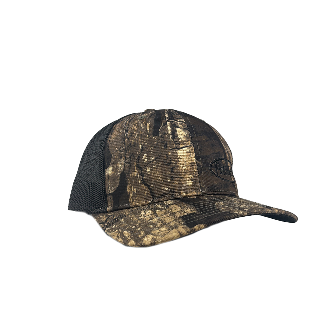 Real Tree Camo and Peterbilt Logo with Mesh Trucker Cap