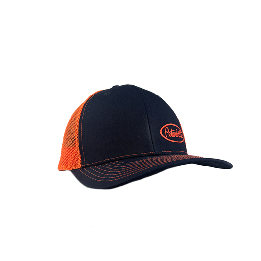 Peterbilt Gray and Orange Mesh Hat