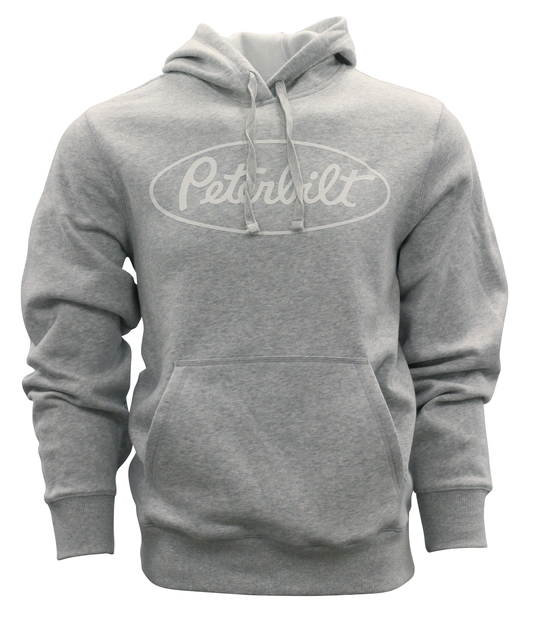 Peterbilt Oval Logo Light Grey Hoodie