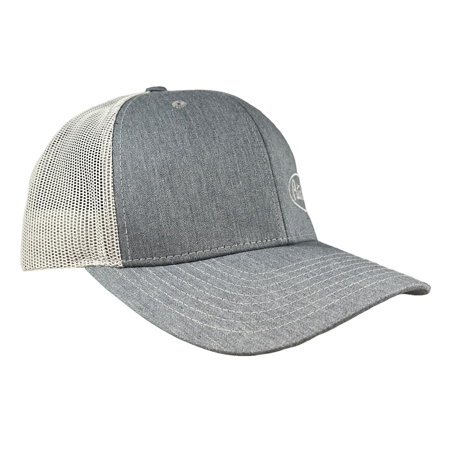 Classic Two-tone Gray Peterbilt Logo Trucker Cap