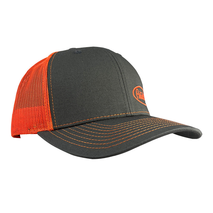 Peterbilt Gray and Orange Mesh Hat