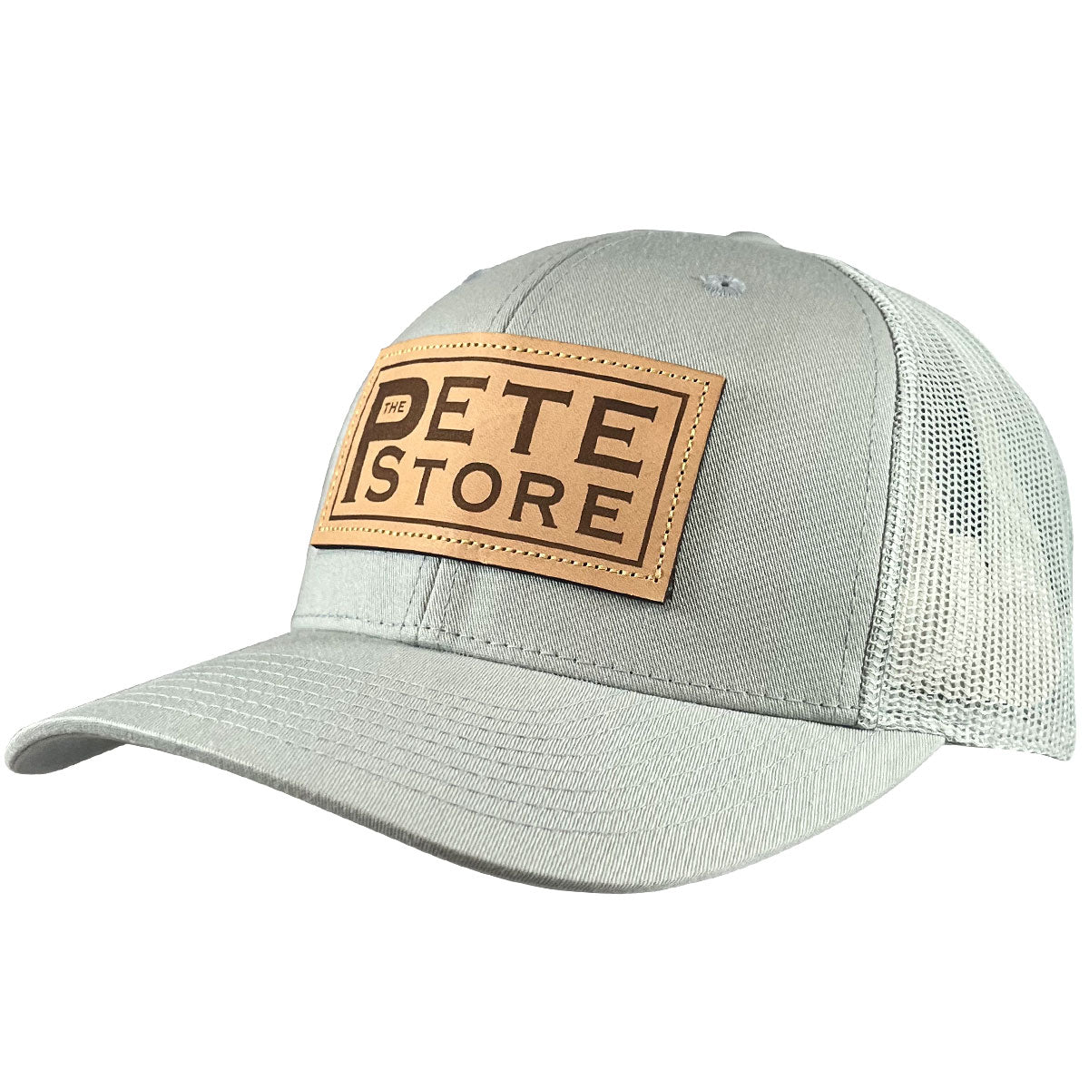 Sage Green The Pete Store Leather Patched Logo Hat