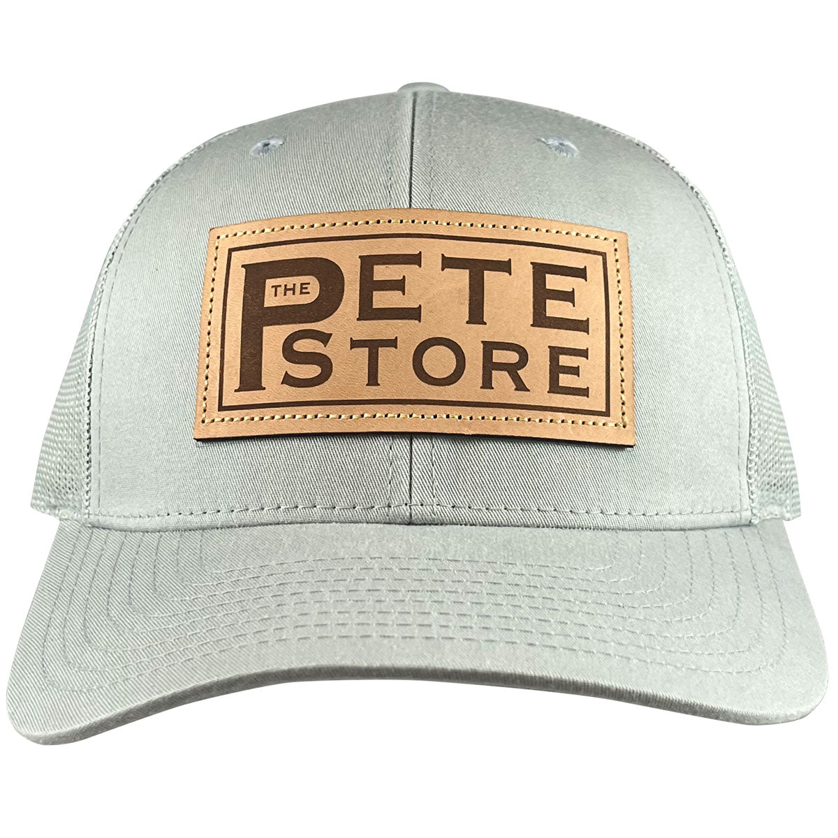 Sage Green The Pete Store Leather Patched Logo Hat