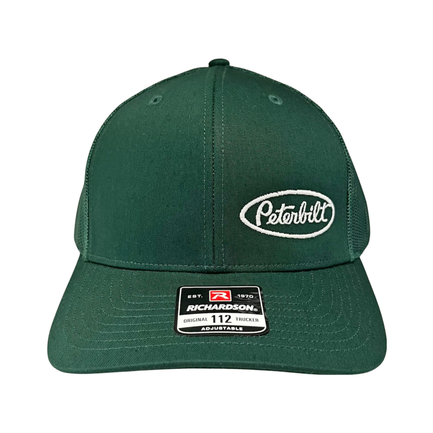 Classic Forest Green Peterbilt logo Trucker Cap